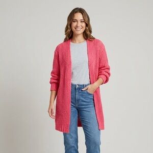 rag & bone Vibrant Pink Merino Wool Cardigan